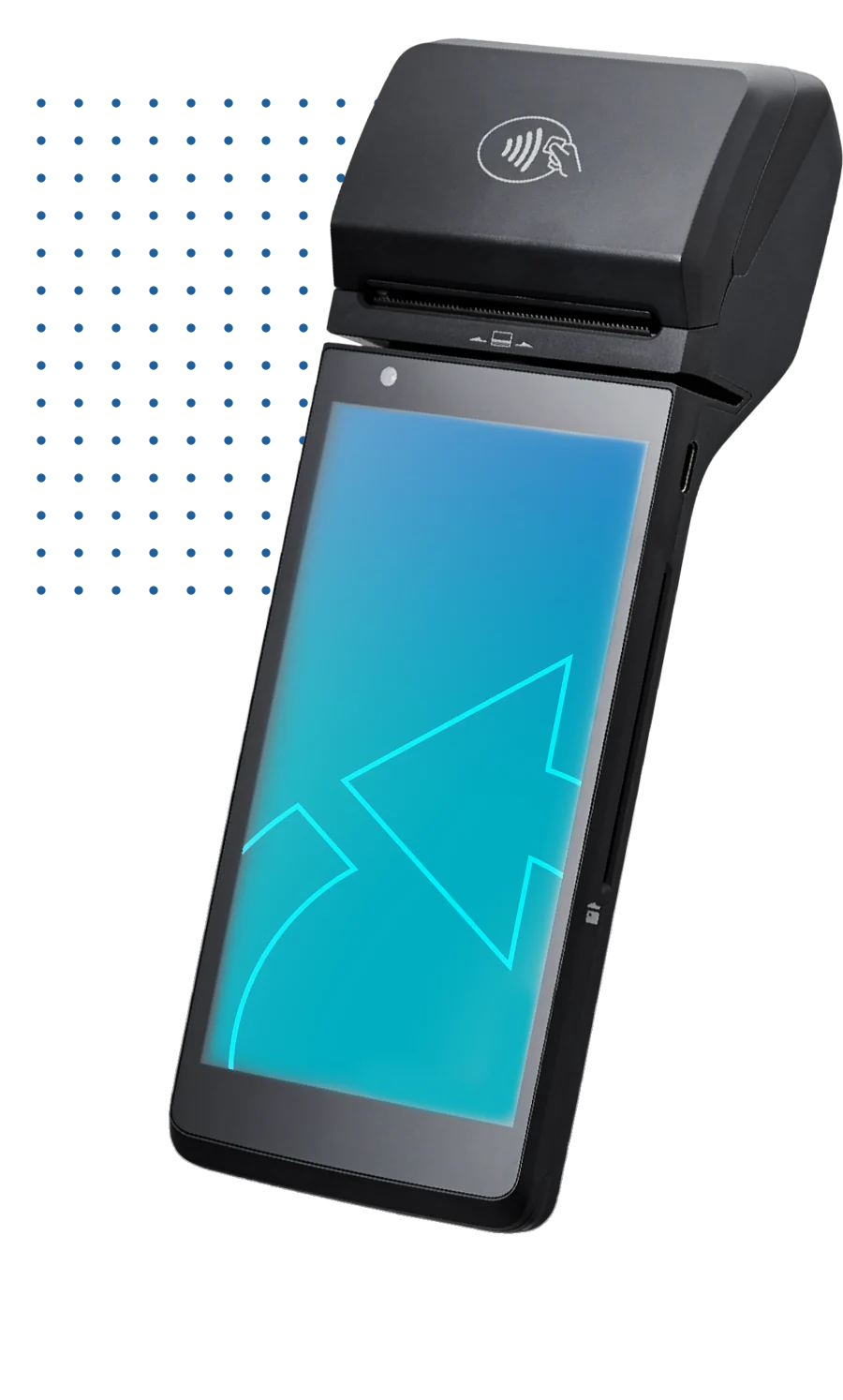 Maquininha Android Fix Pay com impressora e tela touchscreen